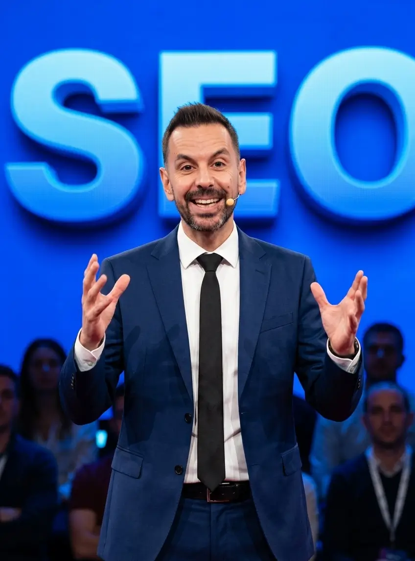 Samy Thuillier speaking at a conference