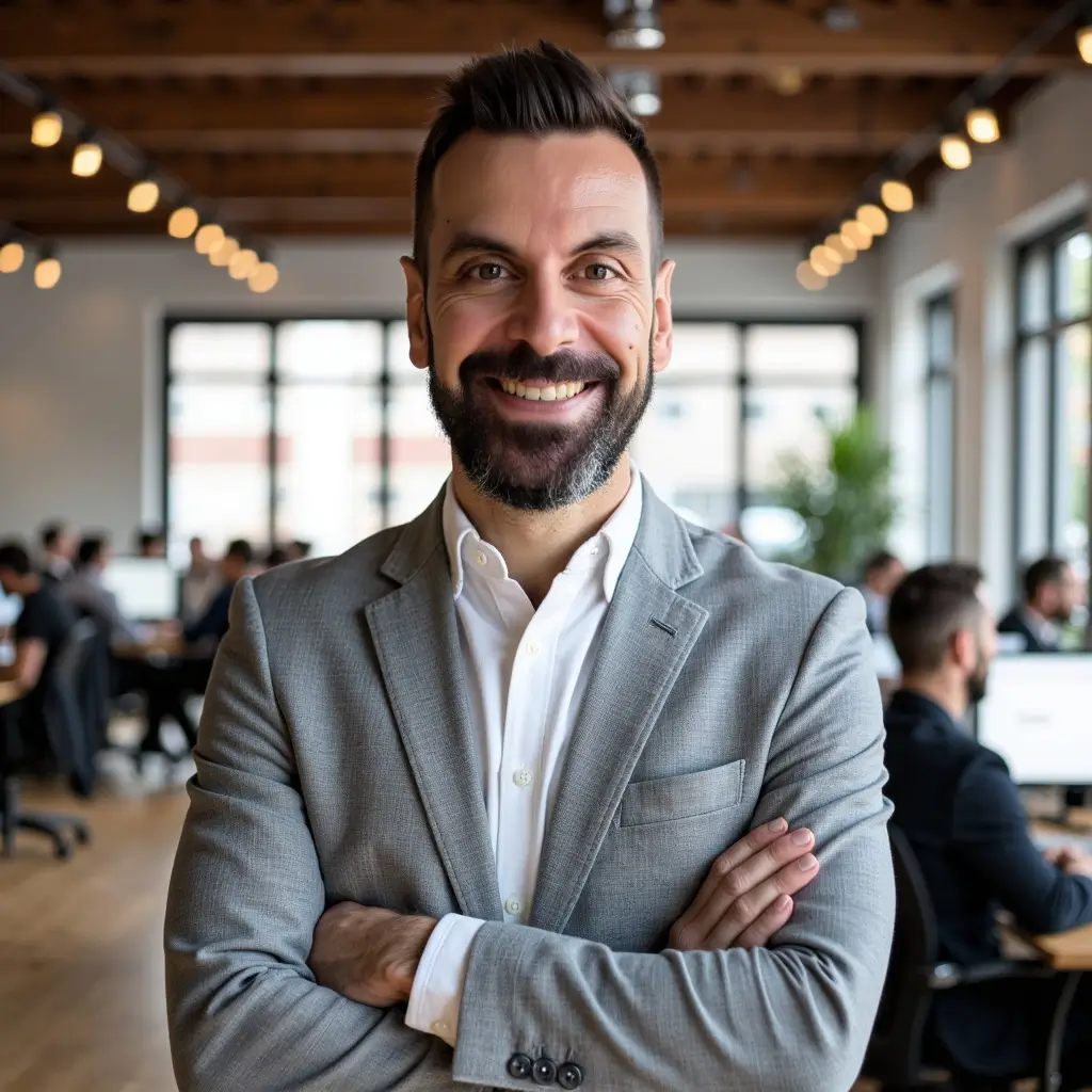 samy thuillier in his office